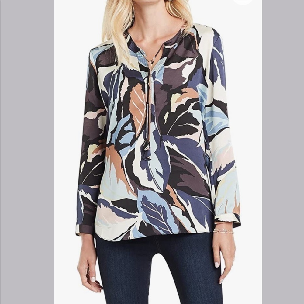 NIC AND ZOE Mixed Ivy Printed Blouse